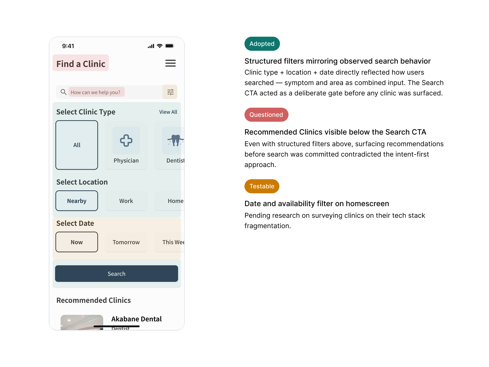 Mental-model-driven homescreen — deferring all suggestions until after the user had entered search intent